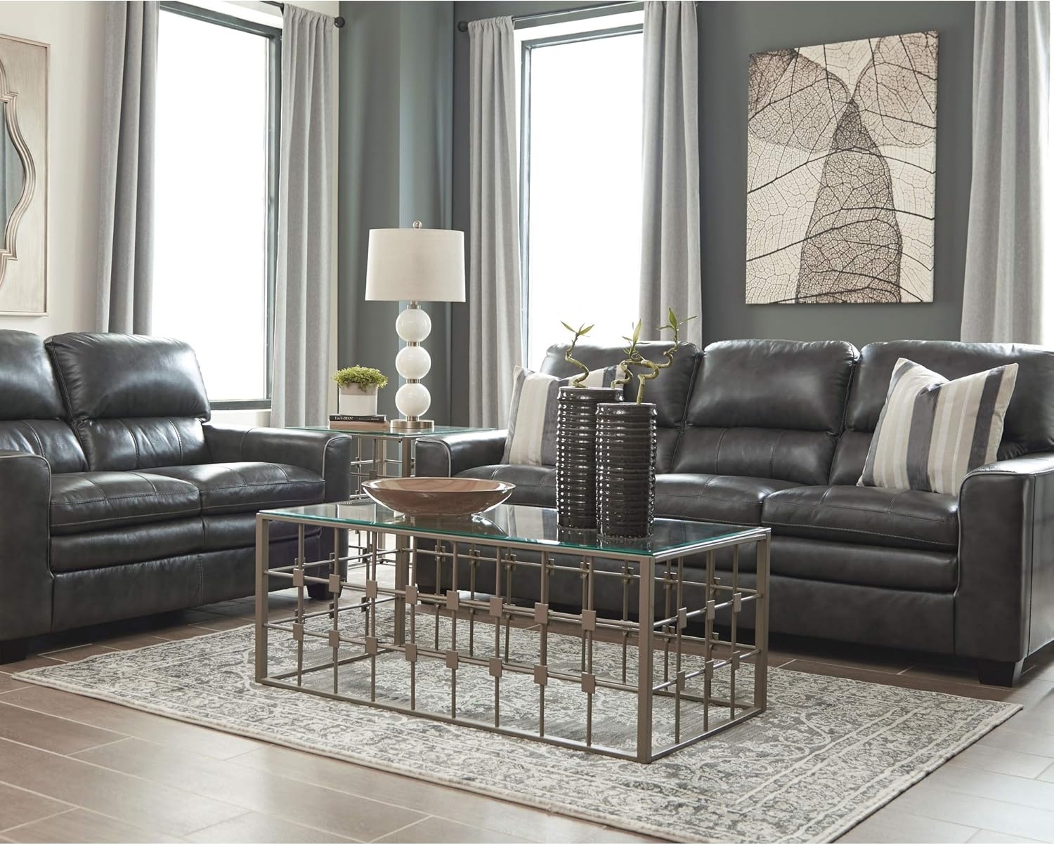 image:imageSignature Design by Ashley South Traditional 5 x 7 ft Low Pile Faded Motif Effect Area Rug Blue amp Beige0 x 120 Rectangular