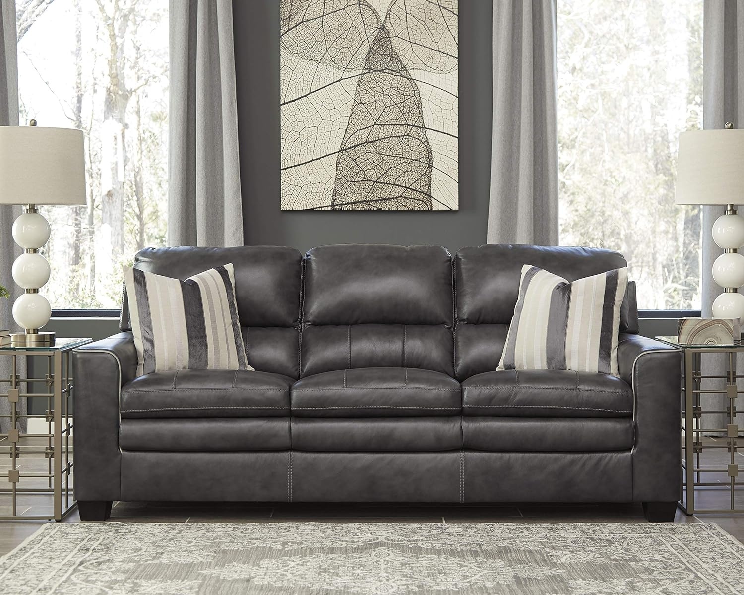 image:imageSignature Design by Ashley South Traditional 5 x 7 ft Low Pile Faded Motif Effect Area Rug Blue amp Beige8 x 10 Rectangular