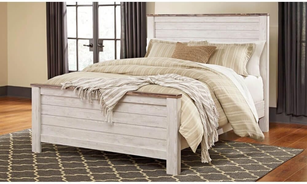 image:imageSignature Design by Ashley Willowton Coastal Cottage Queen Panel Footboard ONLY Whitewash