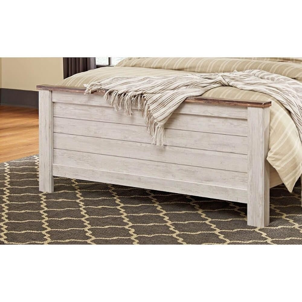 image:imageSignature Design by Ashley Willowton Coastal Cottage Queen Panel Footboard ONLY Whitewash