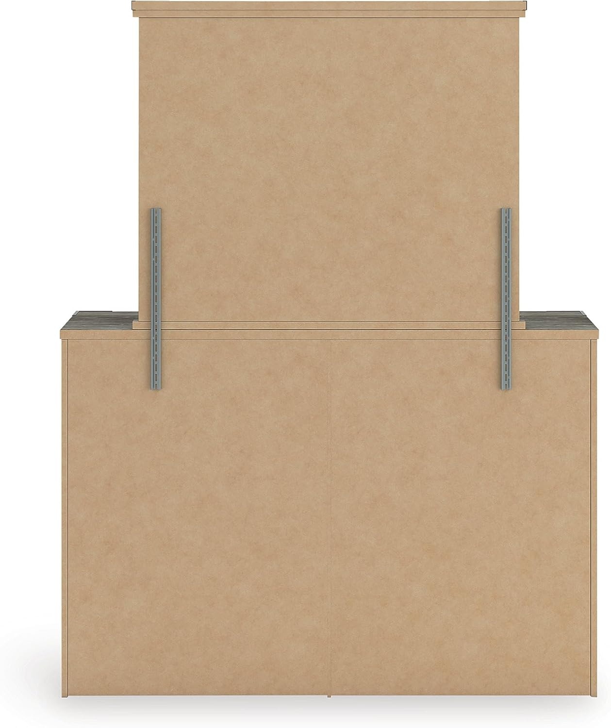 image:imageSignature Design by Ashley Frandern Dresser with Mirror 8 SmoothGliding Drawers Engineered Wood Storage for Bedroom Rustic Warm Gray Oak Grain 545 Wide