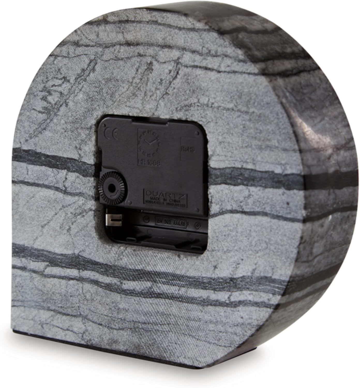 image:imageSignature Design by Ashley Janmour Minimalist Marble Analog Table Clock Set of 2 Black amp Gold