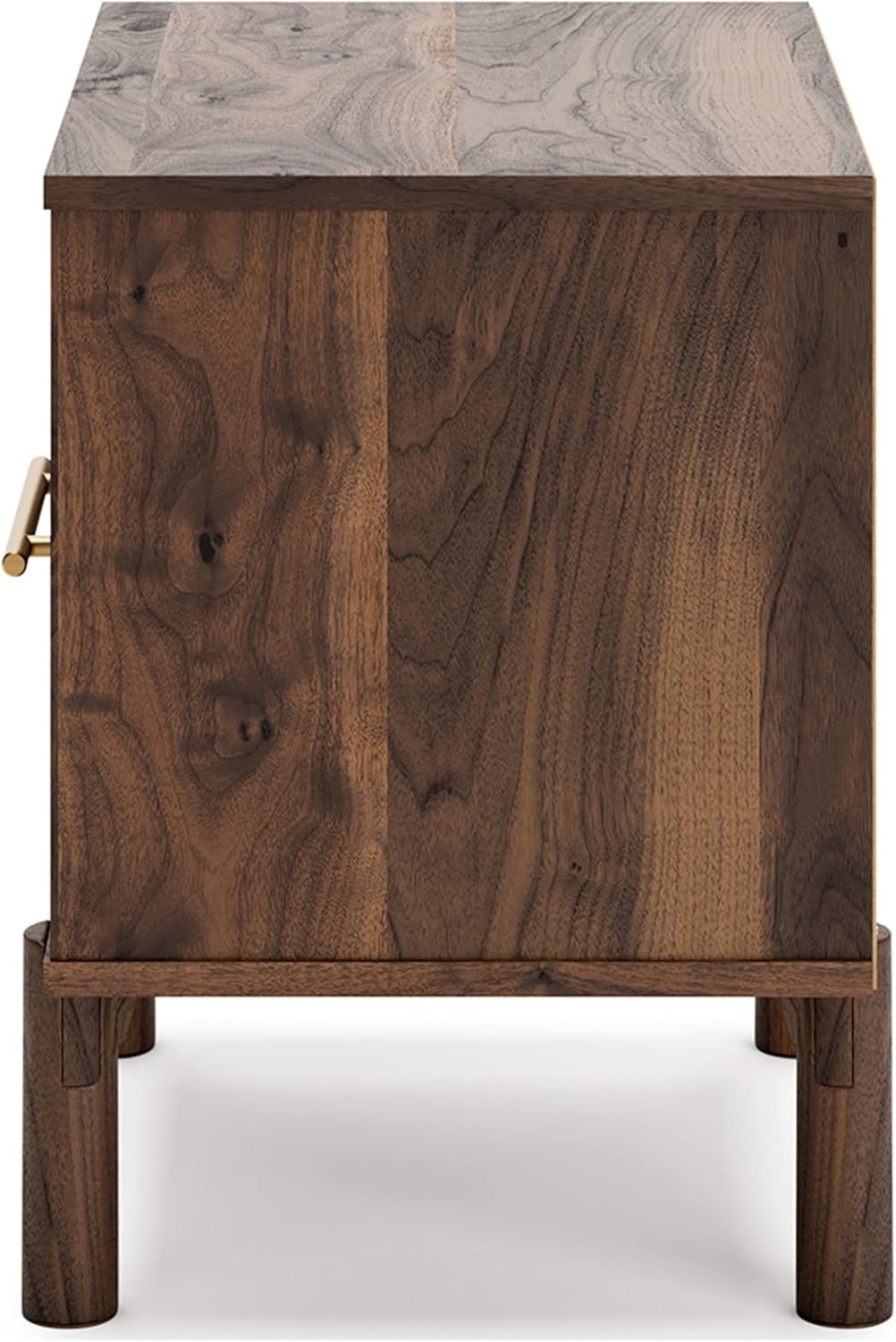 image:imageSignature Design by Ashley Calverson Rustic 2Drawer Nightstand with Storage and Bar Pulls Dark BrownBrown