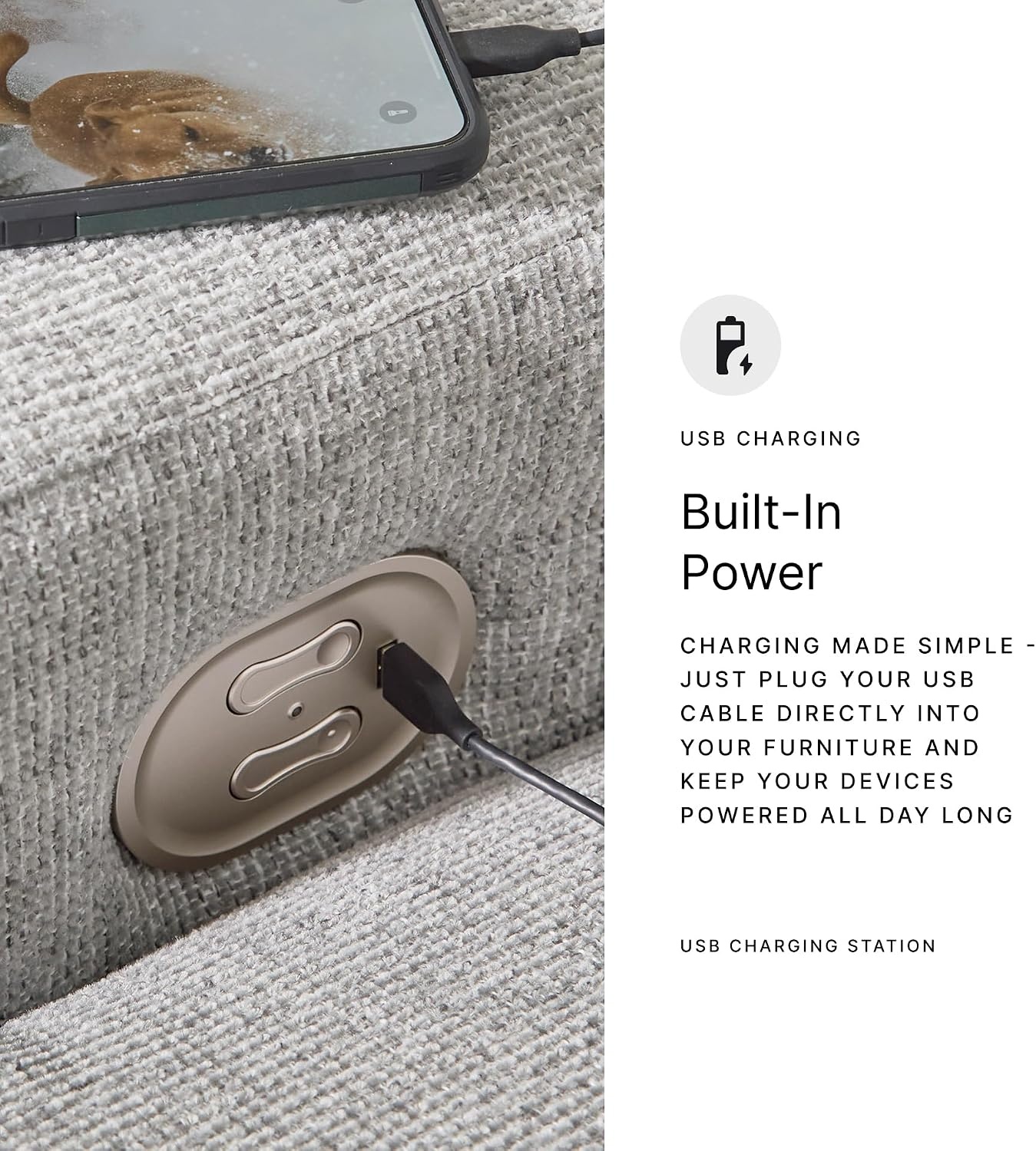 image:imageSignature Design by Ashley Acklen Place Contemporary Indoor ZeroGravity Stain Resistant Oversized Upholstered Power Recliner with Adjustable Headrest and USB Port Light GrayLight Gray