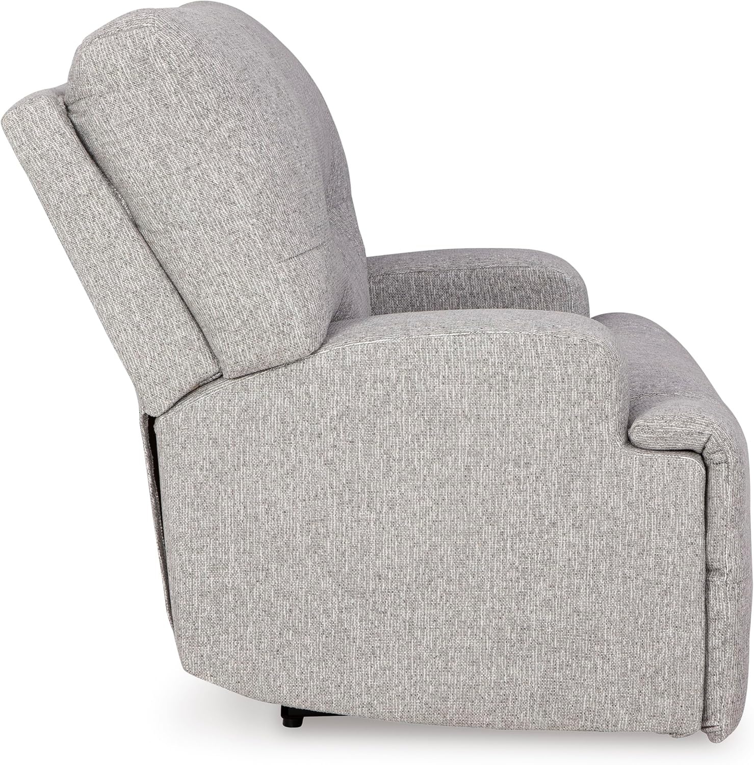 image:imageSignature Design by Ashley Acklen Place Contemporary Indoor ZeroGravity Stain Resistant Oversized Upholstered Power Recliner with Adjustable Headrest and USB Port Light GrayLight Gray