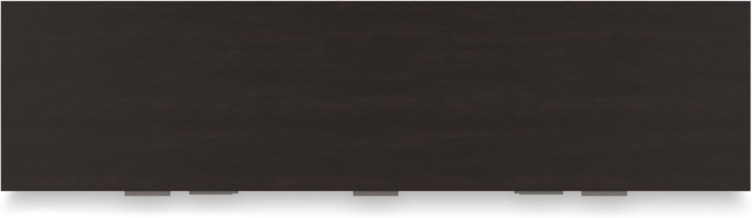image:imageSignature Design by Ashley Robbinsdale Transitional 54 in 6Drawer Dresser and Mirror with Felt Lined Top WhiteBlackish Brown