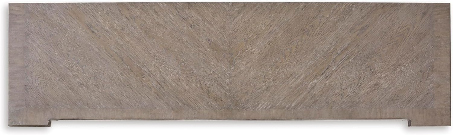 image:imageSignature Design by Ashley Robbinsdale Transitional 54 in 6Drawer Dresser and Mirror with Felt Lined Top WhiteLight Grayish Brown
