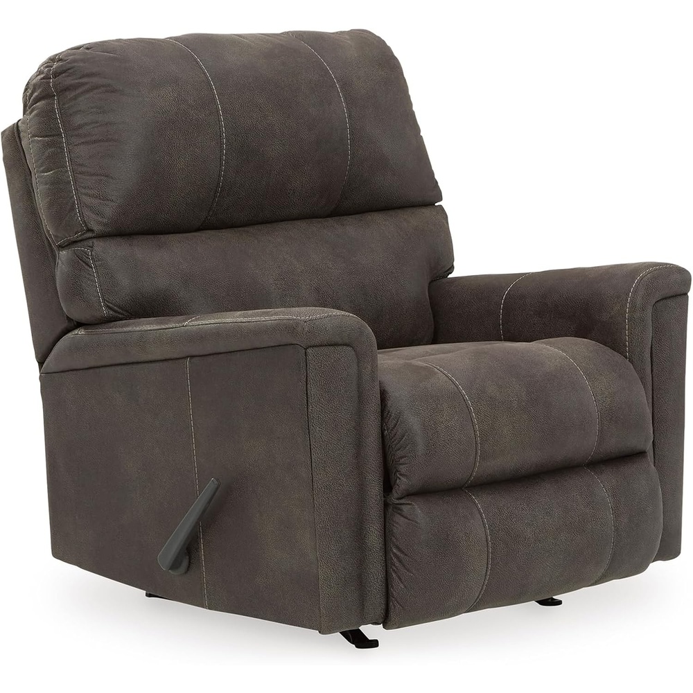 image:imageSignature Design by Ashley Navi Traditional Faux Leather Manual Rocker Recliner GrayGrey