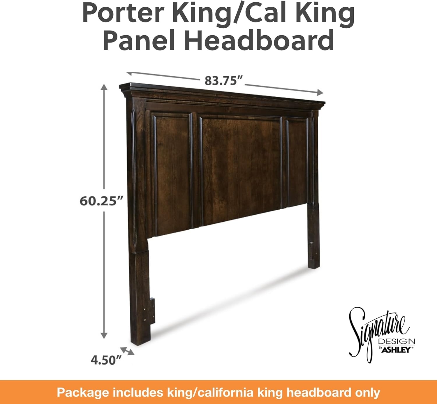 image:imageSignature Design by Ashley Robbinsdale Mirrored Vanity with Bench 52 Inch Antique White Makeup Desk Casual Wood Dressing Table for Bedroom StorageDark Brown