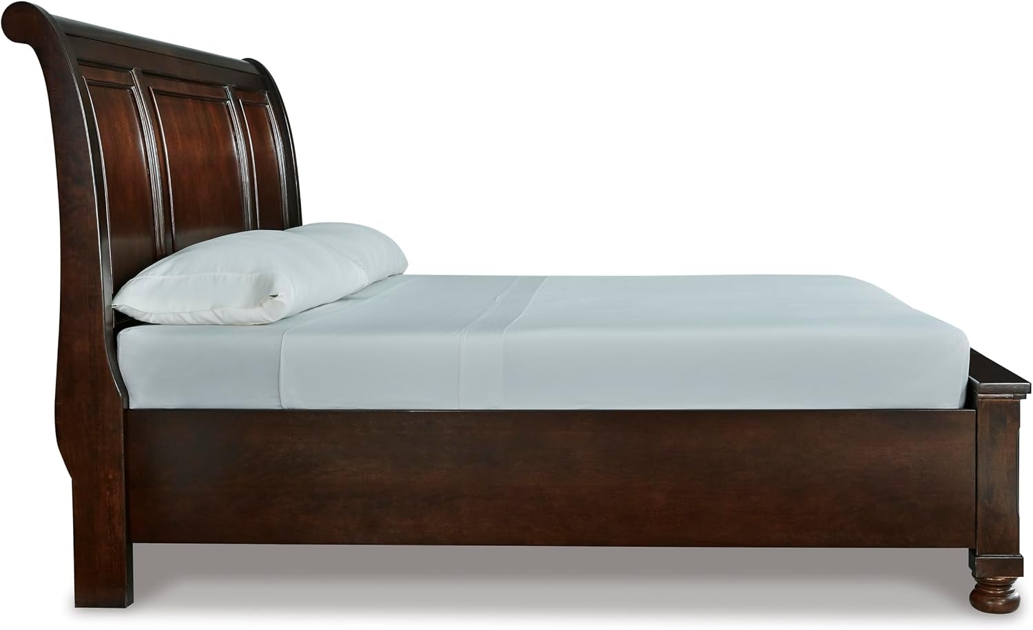 image:imageSignature Design by Ashley Robbinsdale Mirrored Vanity with Bench 52 Inch Antique White Makeup Desk Casual Wood Dressing Table for Bedroom StorageDark Brown