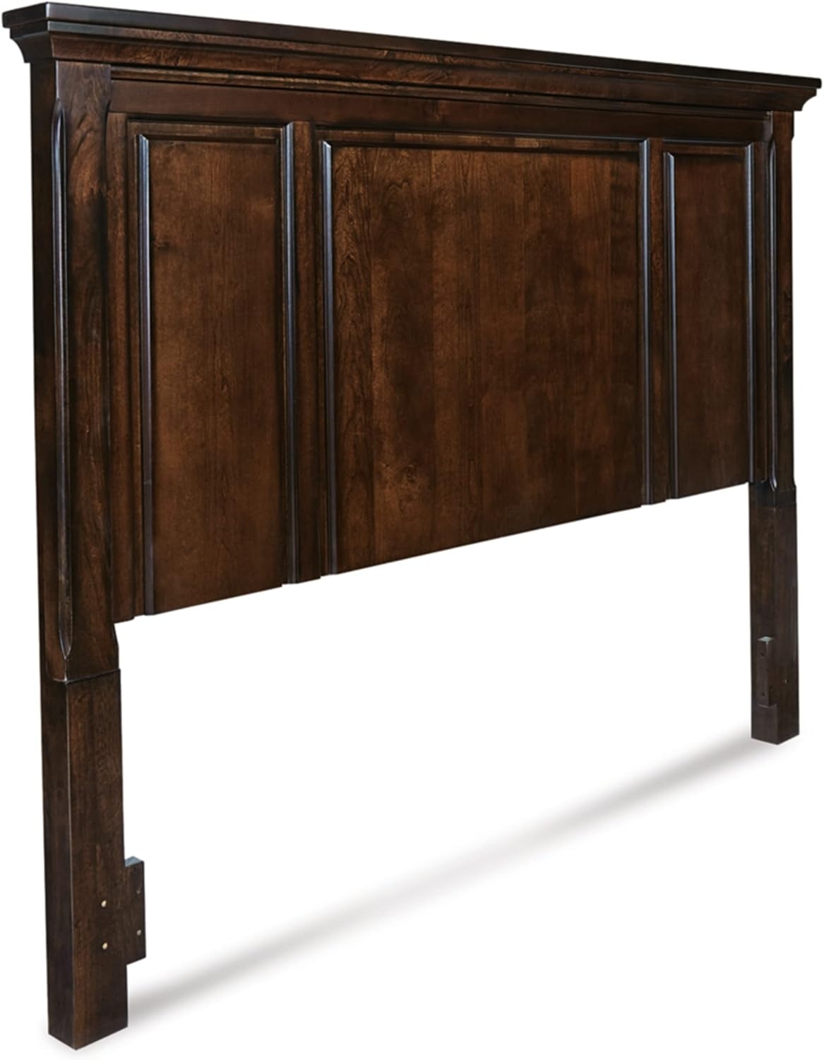 image:imageSignature Design by Ashley Robbinsdale Mirrored Vanity with Bench 52 Inch Antique White Makeup Desk Casual Wood Dressing Table for Bedroom StorageDark Brown
