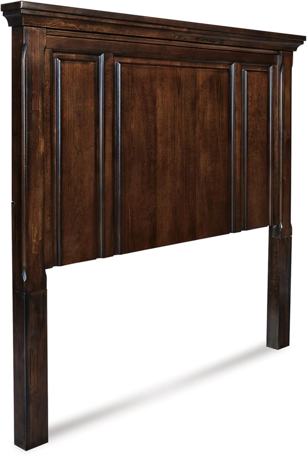 image:imageSignature Design by Ashley Robbinsdale Mirrored Vanity with Bench 52 Inch Antique White Makeup Desk Casual Wood Dressing Table for Bedroom StorageDark Brown