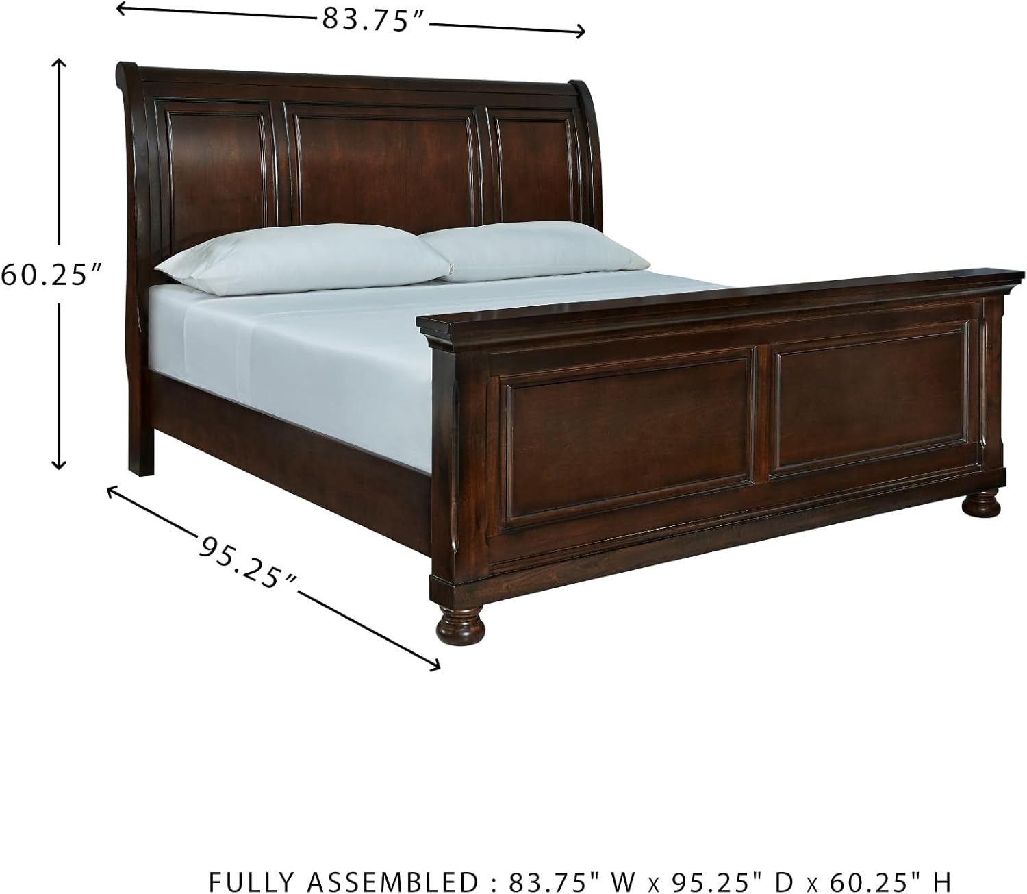 image:imageSignature Design by Ashley Robbinsdale Mirrored Vanity with Bench 52 Inch Antique White Makeup Desk Casual Wood Dressing Table for Bedroom StorageRustic Brown