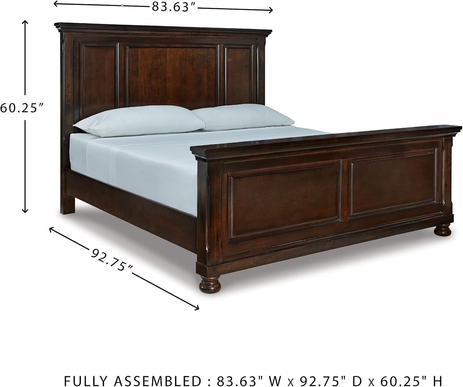 image:imageSignature Design by Ashley Robbinsdale Mirrored Vanity with Bench 52 Inch Antique White Makeup Desk Casual Wood Dressing Table for Bedroom StorageRustic Brown