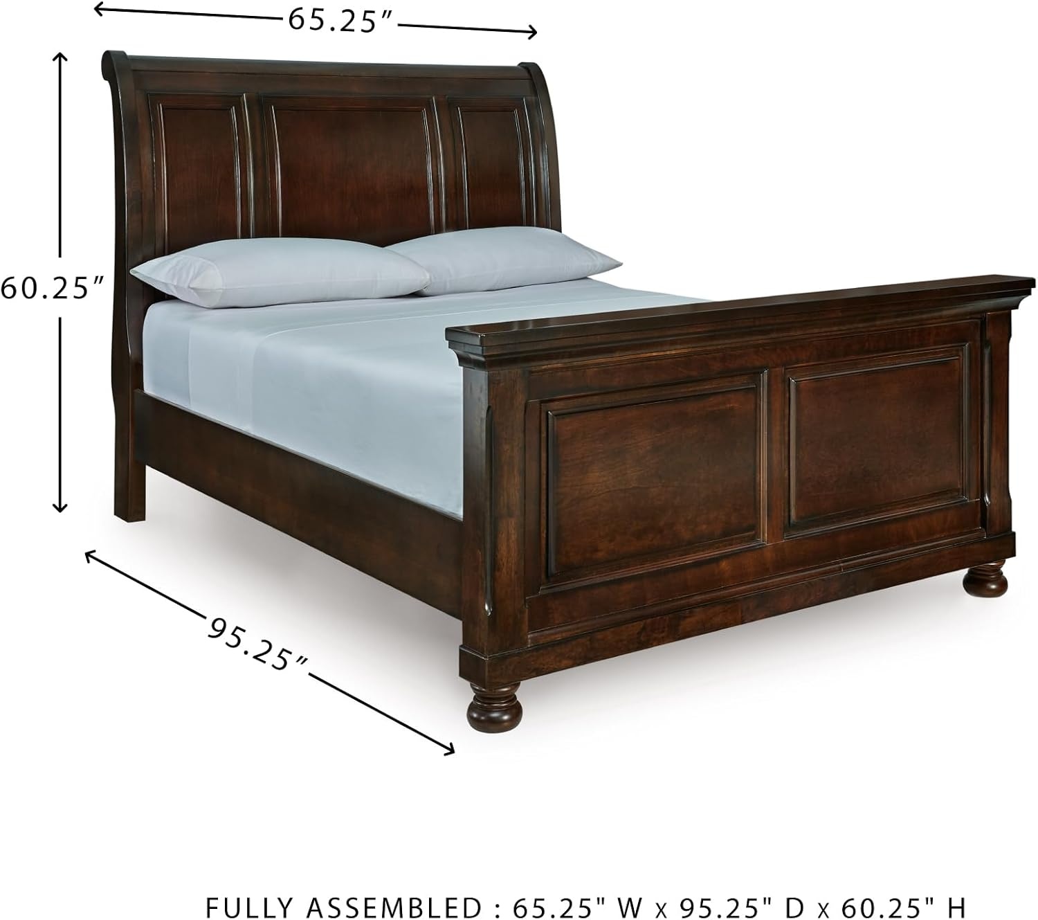 image:imageSignature Design by Ashley Robbinsdale Mirrored Vanity with Bench 52 Inch Antique White Makeup Desk Casual Wood Dressing Table for Bedroom StorageRustic Brown