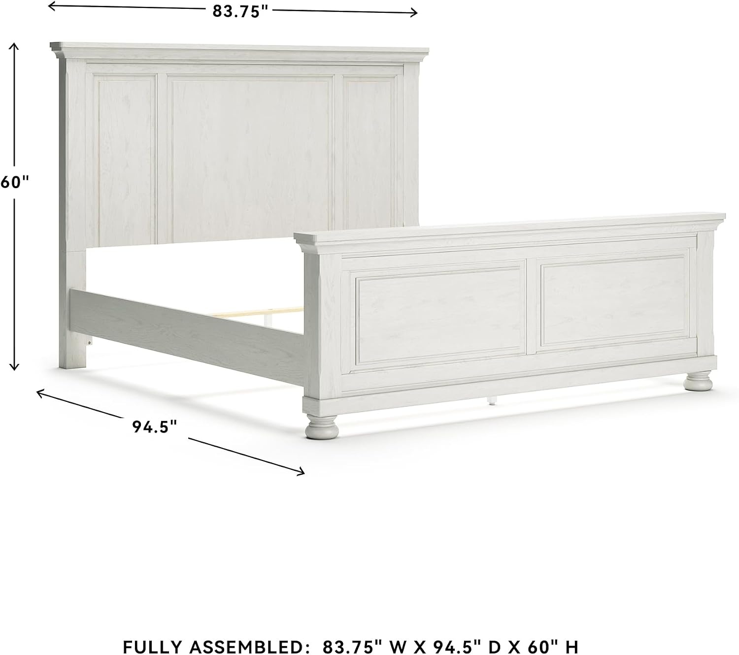 image:imageSignature Design by Ashley Robbinsdale Mirrored Vanity with Bench 52 Inch Antique White Makeup Desk Casual Wood Dressing Table for Bedroom StorageWhitewash