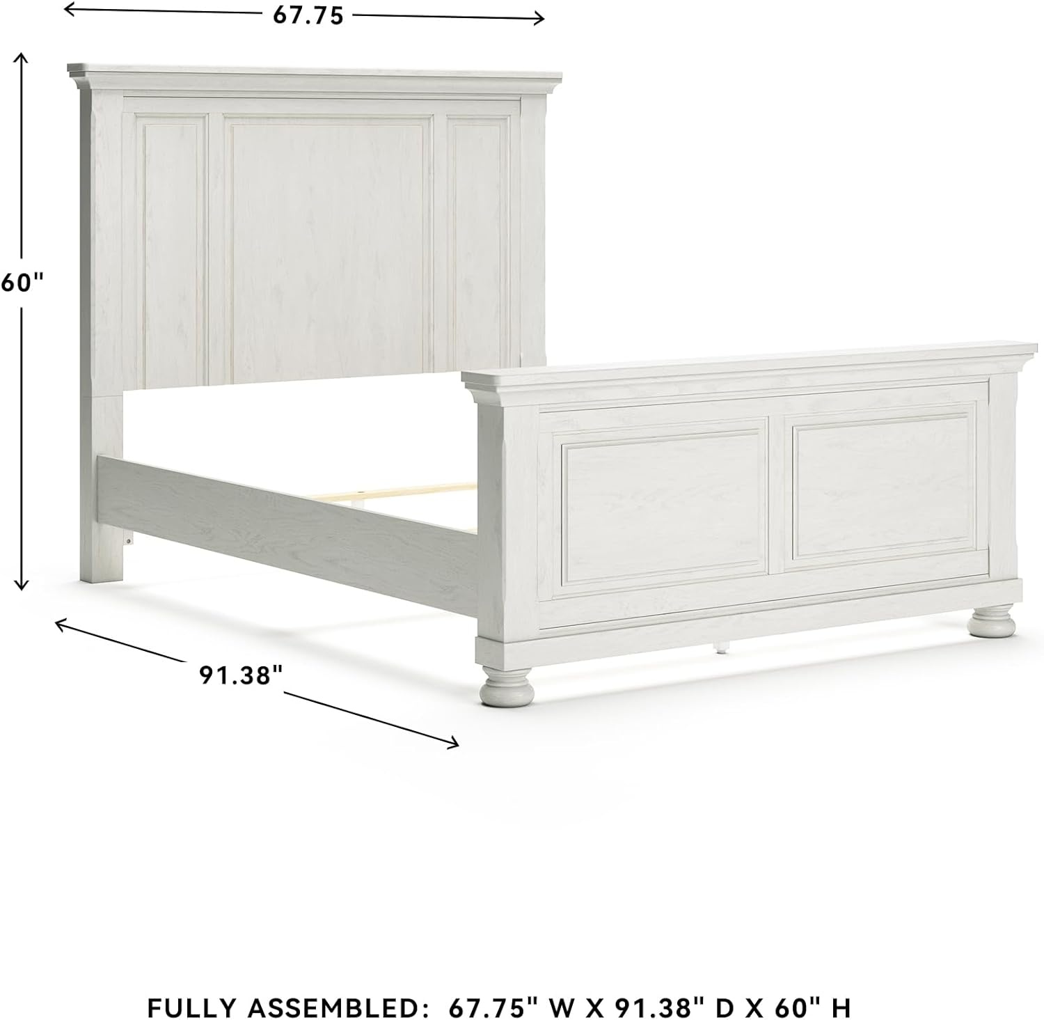 image:imageSignature Design by Ashley Robbinsdale Mirrored Vanity with Bench 52 Inch Antique White Makeup Desk Casual Wood Dressing Table for Bedroom StorageWhitewash