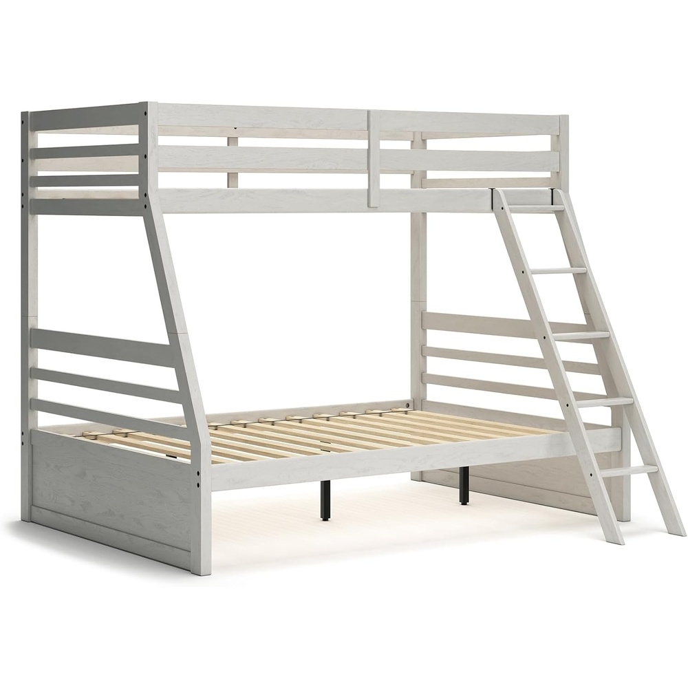 image:imageSignature Design by Ashley Robbinsdale Mirrored Vanity with Bench 52 Inch Antique White Makeup Desk Casual Wood Dressing Table for Bedroom StorageAntique White