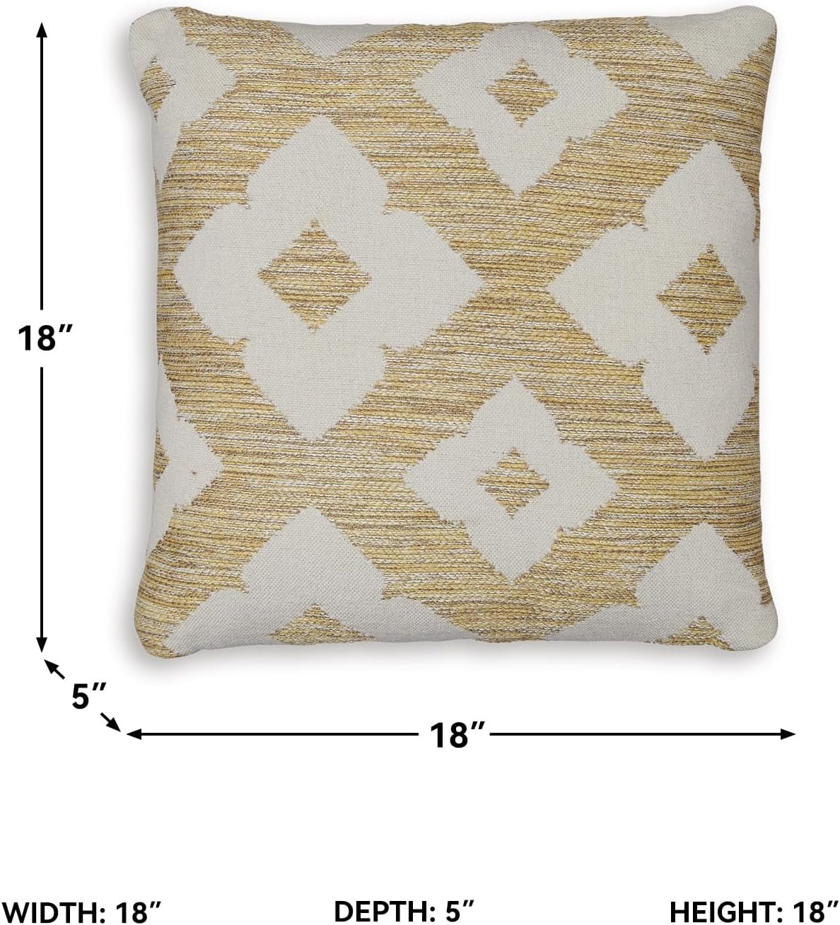 image:imageSignature Design by Ashley Brockner NextGen Nuvella Pillow Set of 4 Square Yellow amp Beige 4 CountYellow Beige