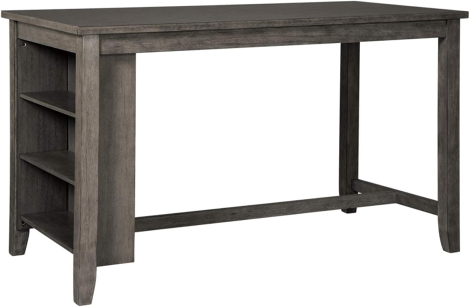 image:imageSignature Design by Ashley Caitbrook Rustic Counter Height Dining Table with Storage and 2 Barstools Dark GrayDark Gray