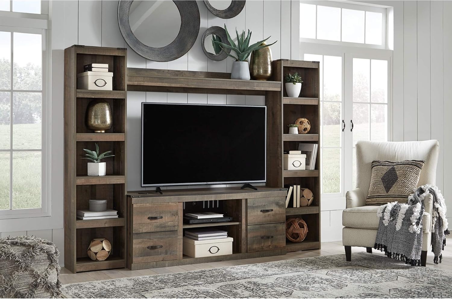 image:imageSignature Design by Ashley Derekson Entertainment Bridge Component ONLY Multi GrayGrey