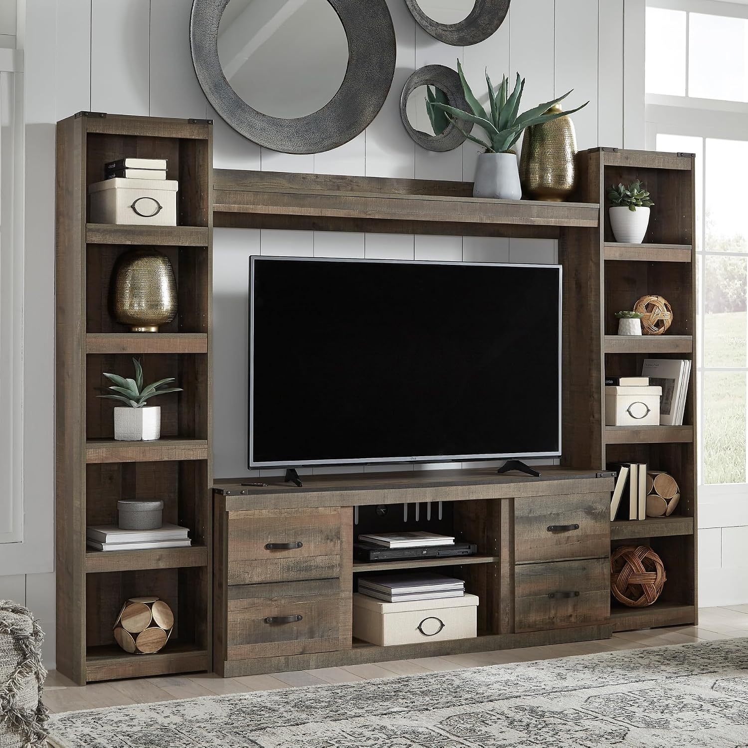 image:imageSignature Design by Ashley Derekson Entertainment Bridge Component ONLY Multi GrayGrey