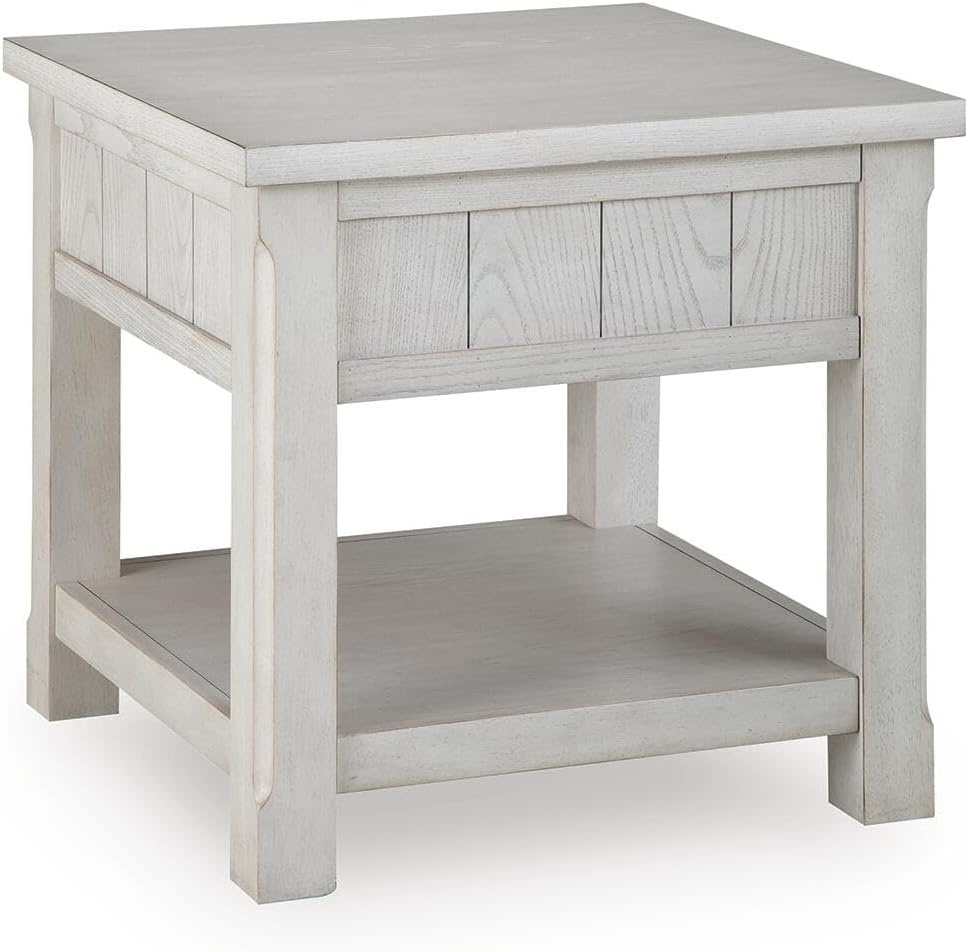 image:imageSignature Design by Ashley Robbinsdale Cottage End Table with Drawer and Shelf Storage Antique White