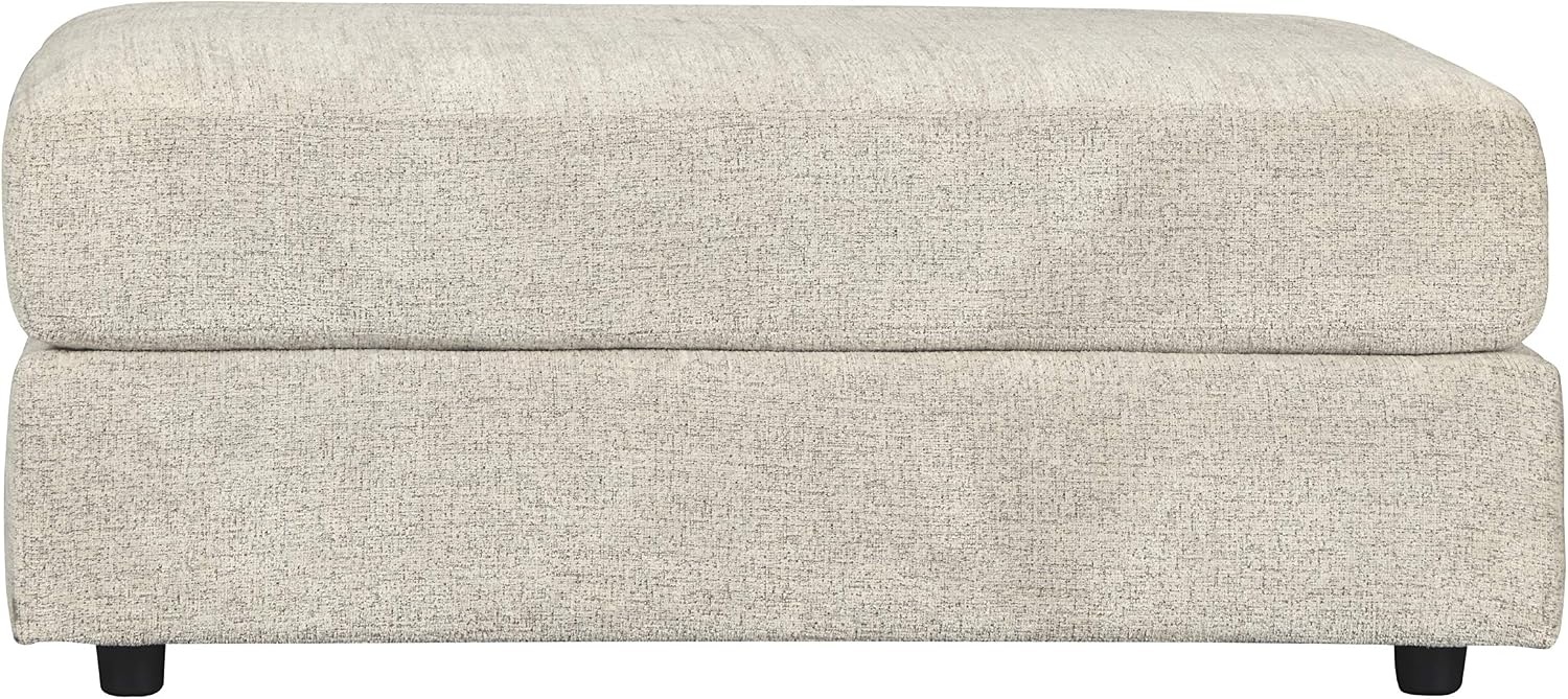 image:imageSignature Design by Ashley Soletren Contemporary Chenille Loveseat with 2 Accent Pillows OffWhite amp Soletren Contemporary Chenille Oversized Ottoman OffWhite