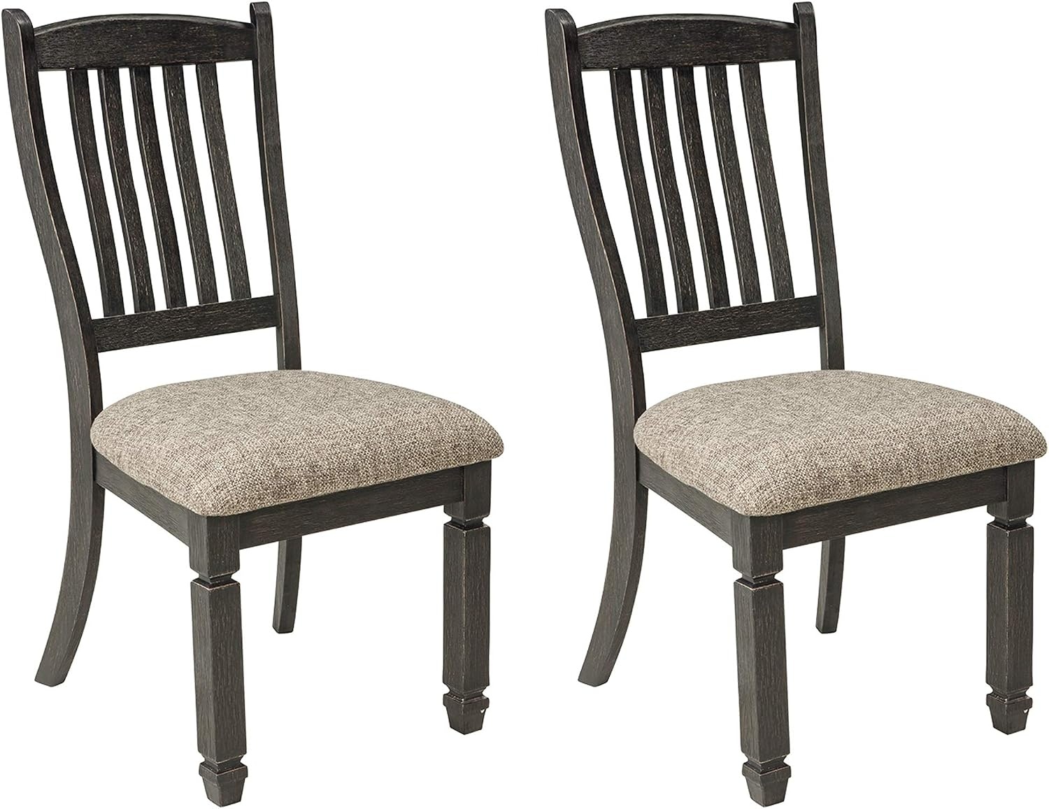 image:imageSignature Design by Ashley Tyler Creek Farmhouse Dining Table with Drawers Seats up to 6 Almost Black amp Tyler Creek Dining Room Upholstered Chair Set of 2 Antique BlackTable Chair