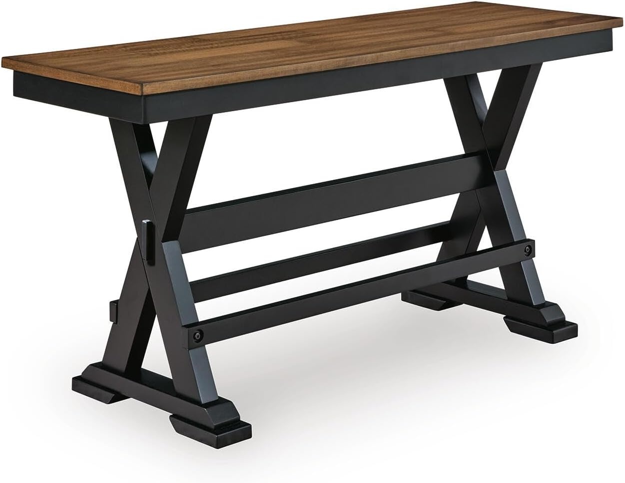 image:imageSignature Design by Ashley Wildenauer Farmhouse 48 Counter Height Dining Bench Dark Brown amp Black