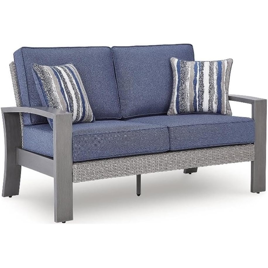image:imageSignature Design by Ashley Gale Limestone Outdoor Loveseat with Cushion