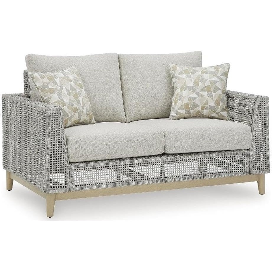 image:imageSignature Design by Ashley Hemlock Mica Outdoor Loveseat with Cushion