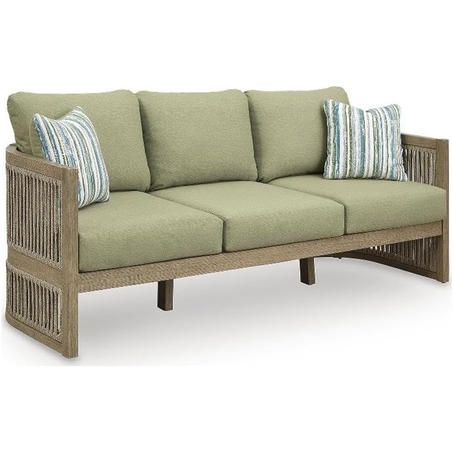 image:imageSignature Design by Ashley Kelp Quill Outdoor Sofa with Cushion