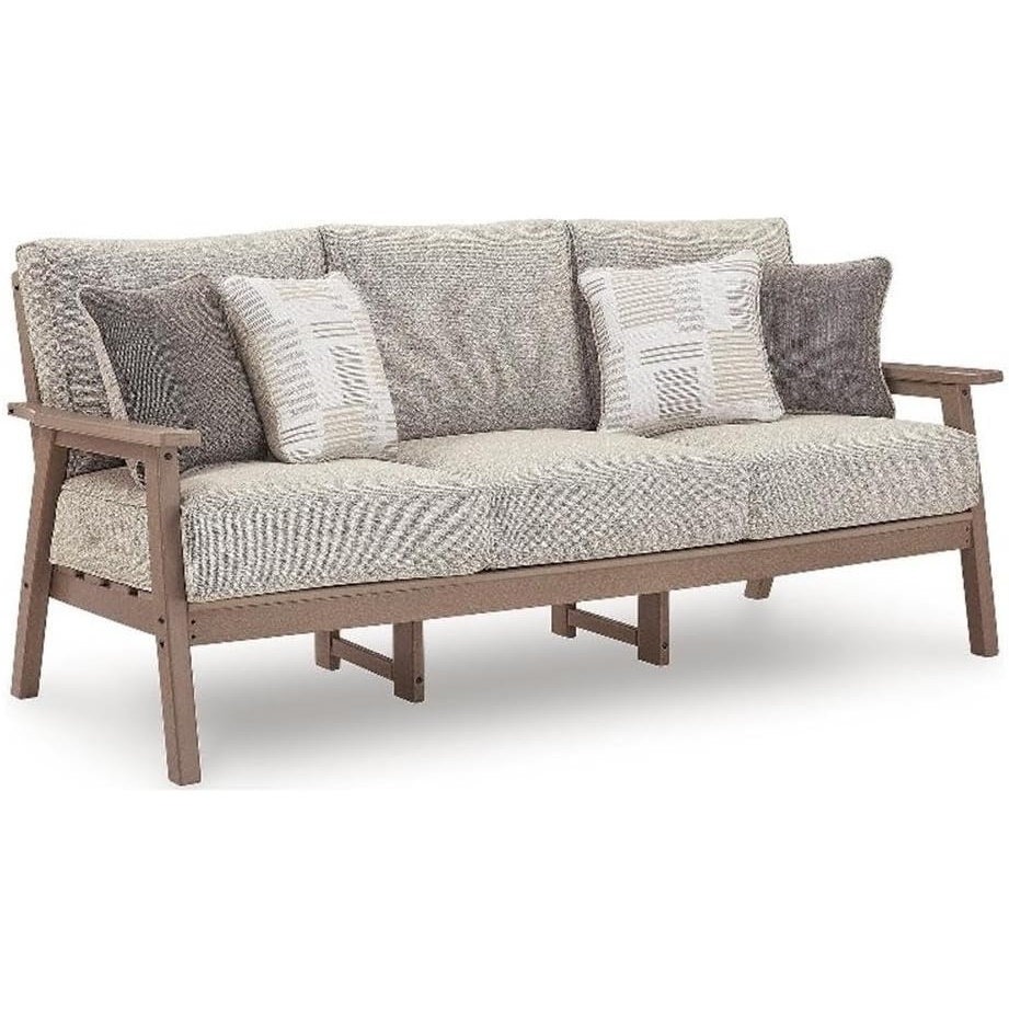 image:imageSignature Design by Ashley Larkspur Ravine Outdoor Sofa with Cushion