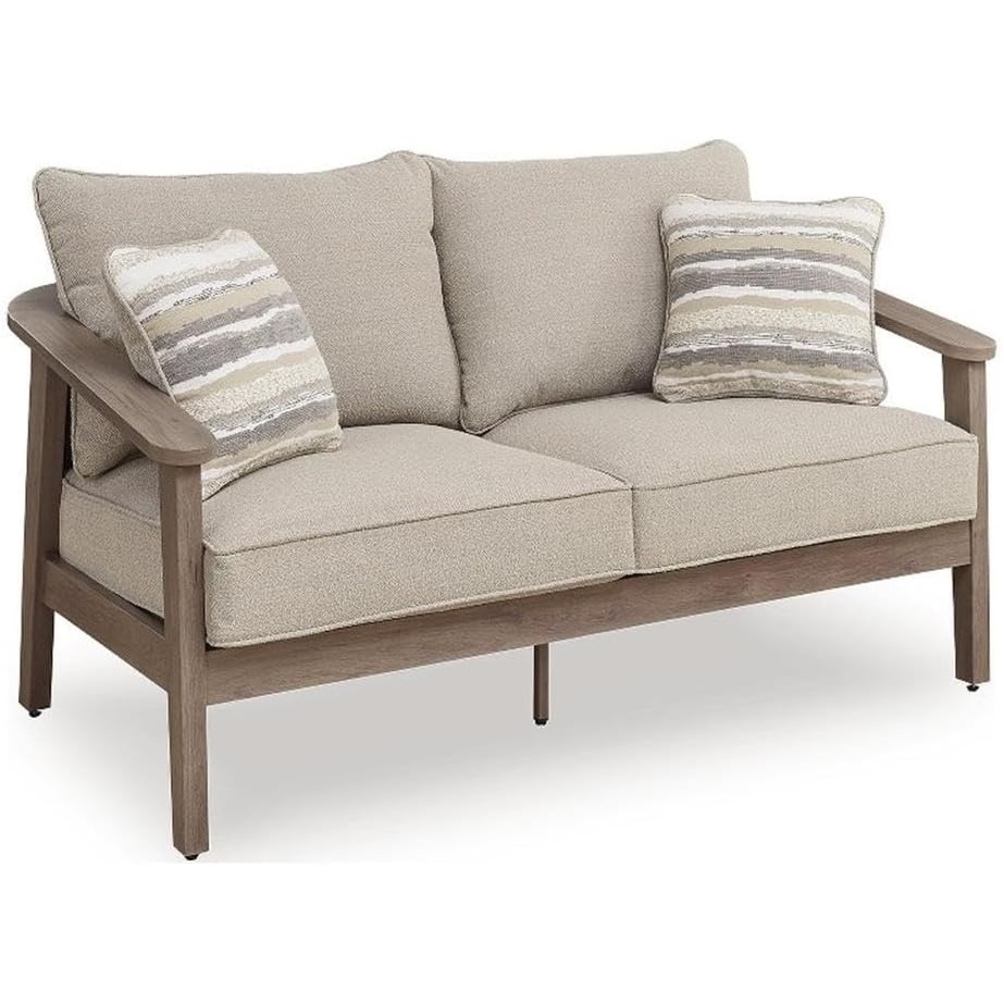 image:imageSignature Design by Ashley Magnetite Ripple Outdoor Loveseat with Cushion