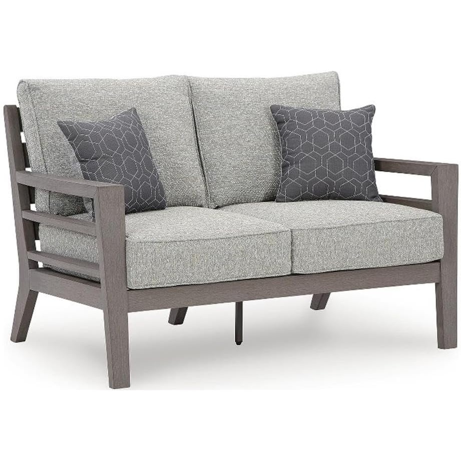 image:imageSignature Design by Ashley Narwhal Smoke Outdoor Loveseat with Cushion