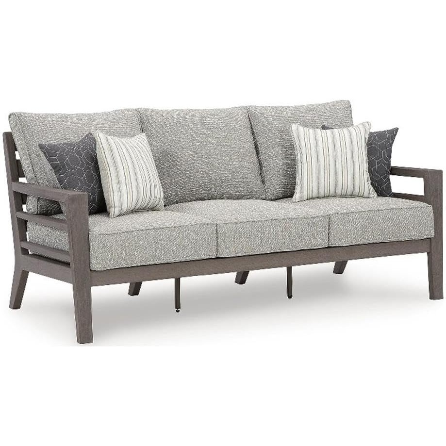 image:imageSignature Design by Ashley Narwhal Smoke Outdoor Sofa with Cushion