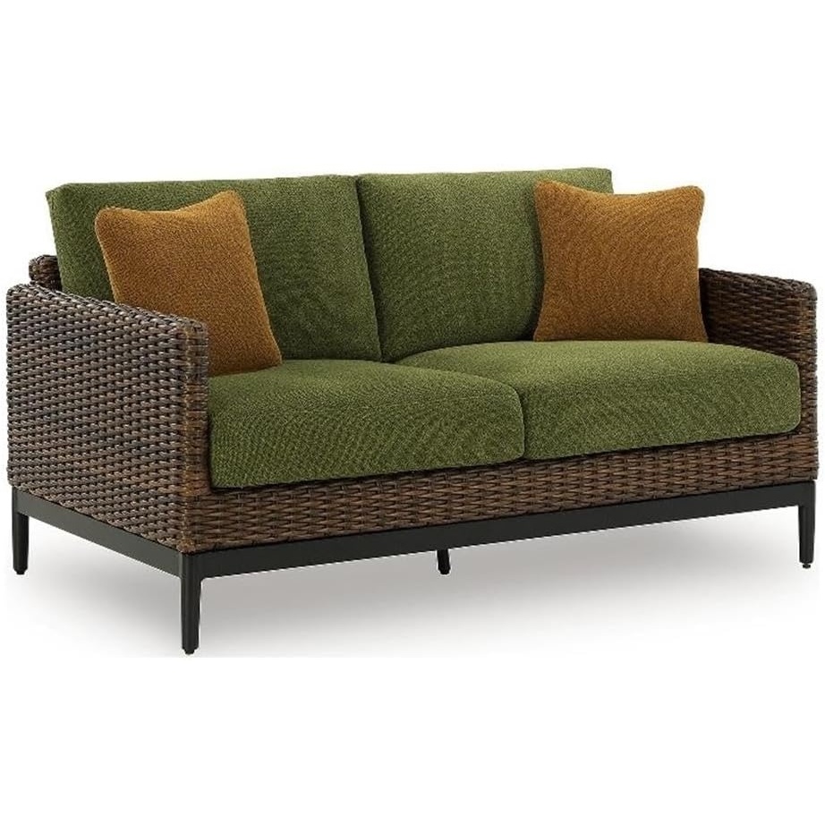 image:imageSignature Design by Ashley Needle Snow Outdoor Loveseat with Cushion