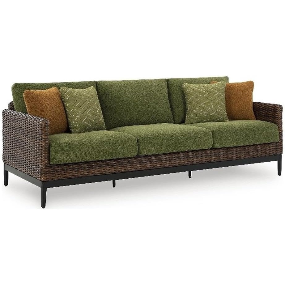 image:imageSignature Design by Ashley Needle Snow Outdoor Sofa with Cushion