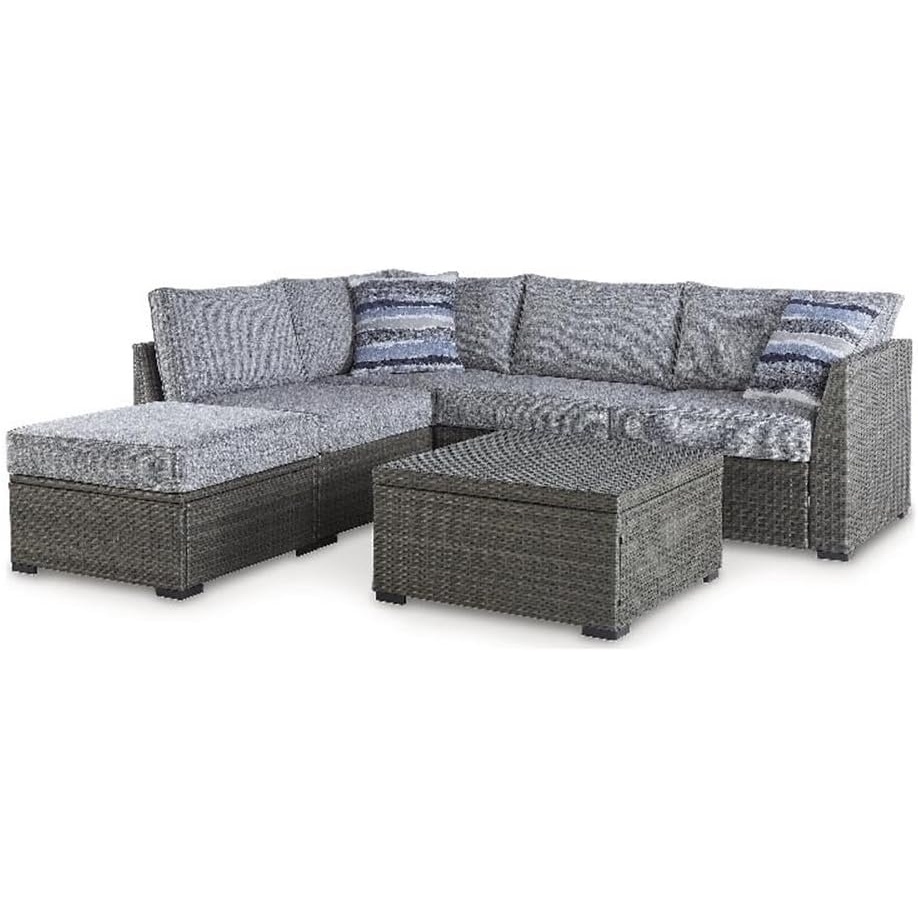 image:imageSignature Design by Ashley Tamarack Monsoon Outdoor Conversation Set Set of 4