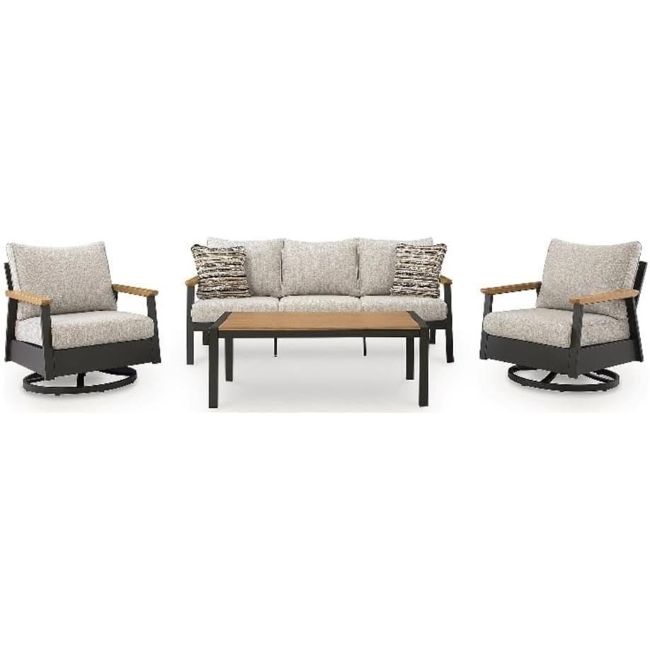 image:imageSignature Design by Ashley Virga Zinc Outdoor SofaChairsTable Set of 4