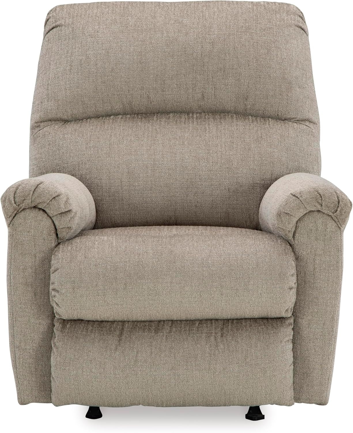 image:imageSignature Design by Ashley Stonemeade Rocker Recliner Chair Manual Pull Motion Polyester Chenille Upholstery Cozy Seating for Living Rooms 33 W Nutmeg BrownTaupe