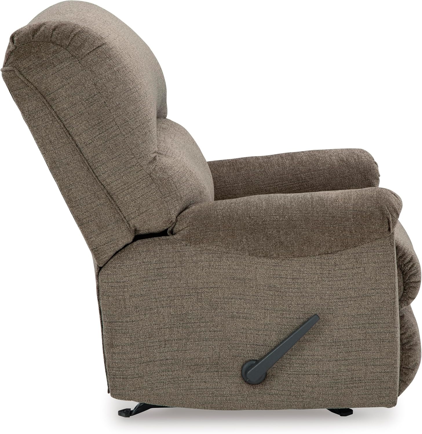 image:imageSignature Design by Ashley Stonemeade Rocker Recliner Chair Manual Pull Motion Polyester Chenille Upholstery Cozy Seating for Living Rooms 33 W Nutmeg BrownDark Brown