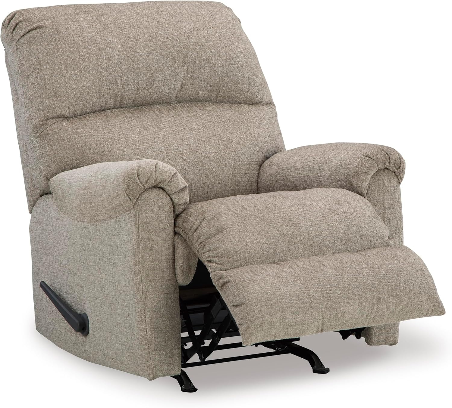 image:imageSignature Design by Ashley Stonemeade Rocker Recliner Chair Manual Pull Motion Polyester Chenille Upholstery Cozy Seating for Living Rooms 33 W Nutmeg BrownTaupe
