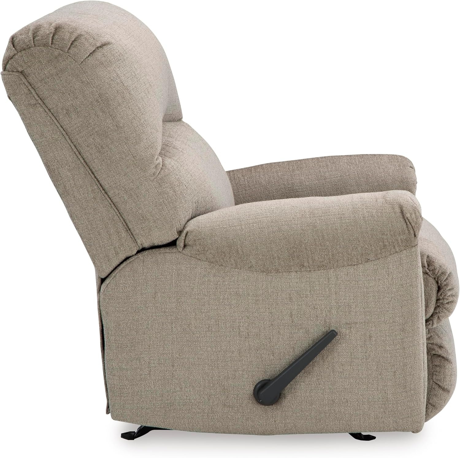 image:imageSignature Design by Ashley Stonemeade Rocker Recliner Chair Manual Pull Motion Polyester Chenille Upholstery Cozy Seating for Living Rooms 33 W Nutmeg BrownTaupe