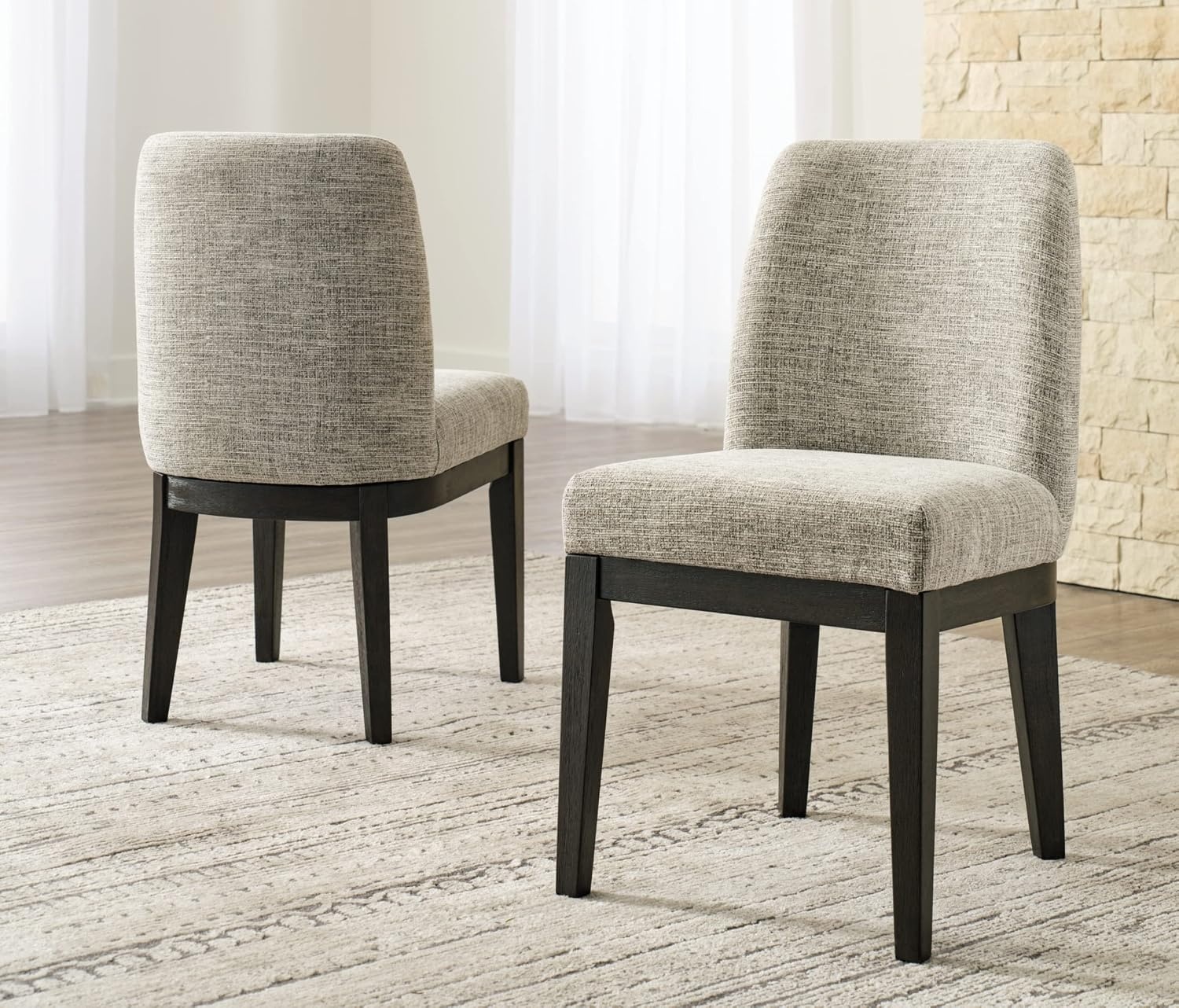 image:imageSignature Design by Ashley Burkhaus Traditional Rectangle Extension Dining Room Table Dark Brown amp Burkhaus Traditional Upholstered Dining Chair Set of 2 Dark Brown