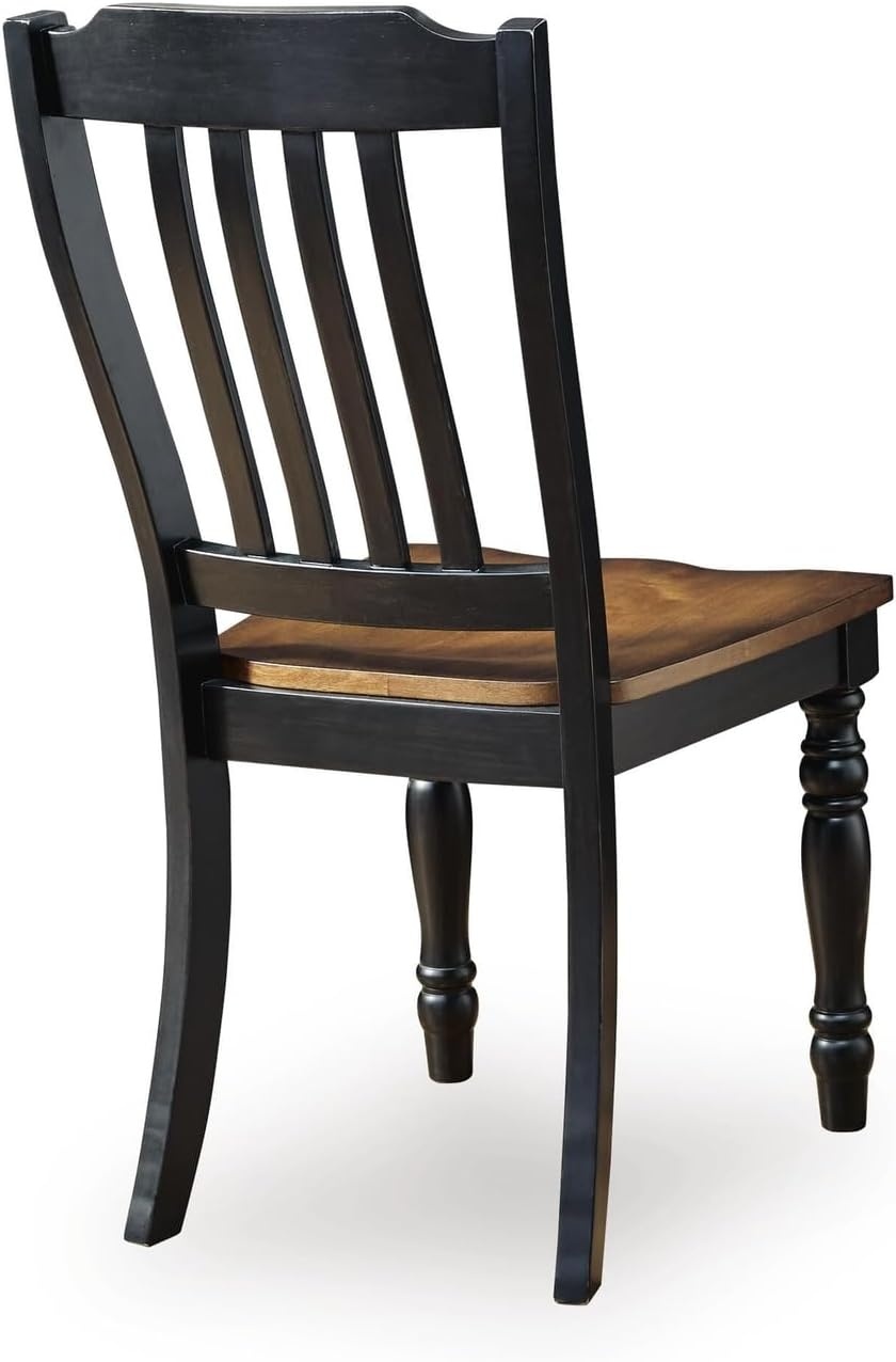 image:imageSignature Design by Ashley Phillinger Farmhouse Dining Chair Set of 2 Black amp Medium Brown