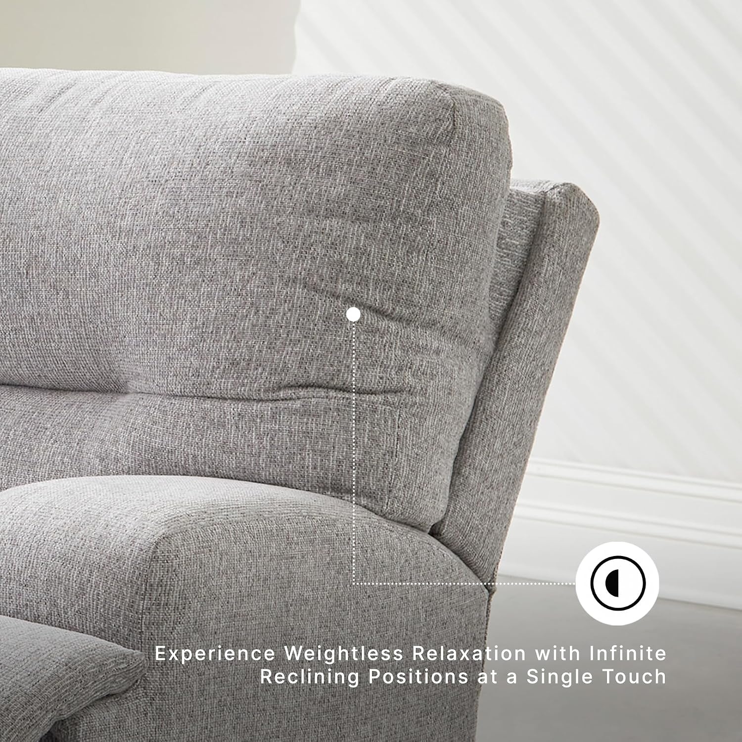 image:imageSignature Design by Ashley Acklen Place Power Reclining Sectional Sofa with Chaise Zero Gravity Posture amp Console NextGen Nuvella StainResistant Fabric Ideal for Living Room Lounging Pewter GrayPewter