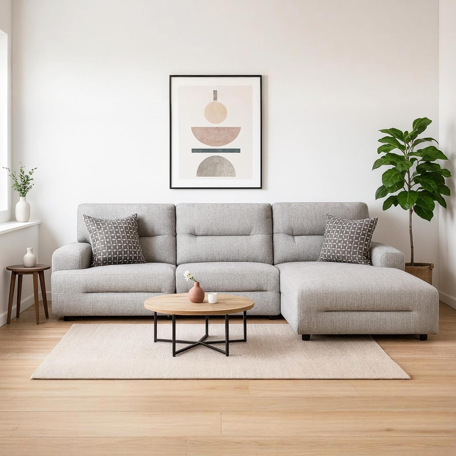 image:imageSignature Design by Ashley Acklen Place Power Reclining Sectional Sofa with Chaise Zero Gravity Posture amp Console NextGen Nuvella StainResistant Fabric Ideal for Living Room Lounging Pewter GrayPewter