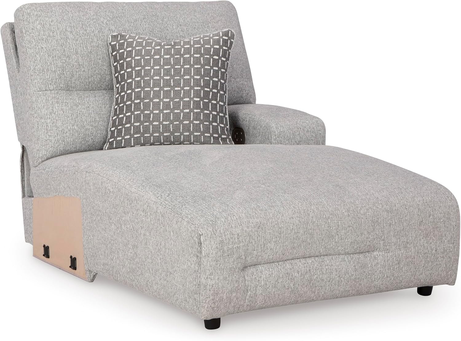 image:imageSignature Design by Ashley Acklen Place Power Reclining Sectional Sofa with Chaise Zero Gravity Posture amp Console NextGen Nuvella StainResistant Fabric Ideal for Living Room Lounging Pewter GrayPewter